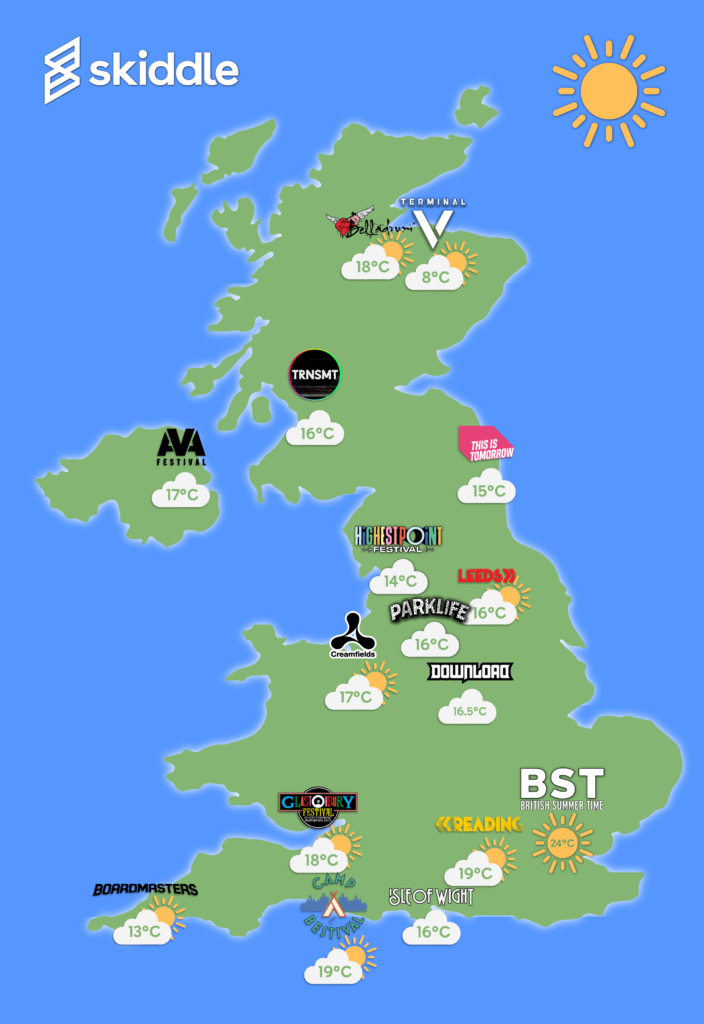 Festival Weather Map 2022