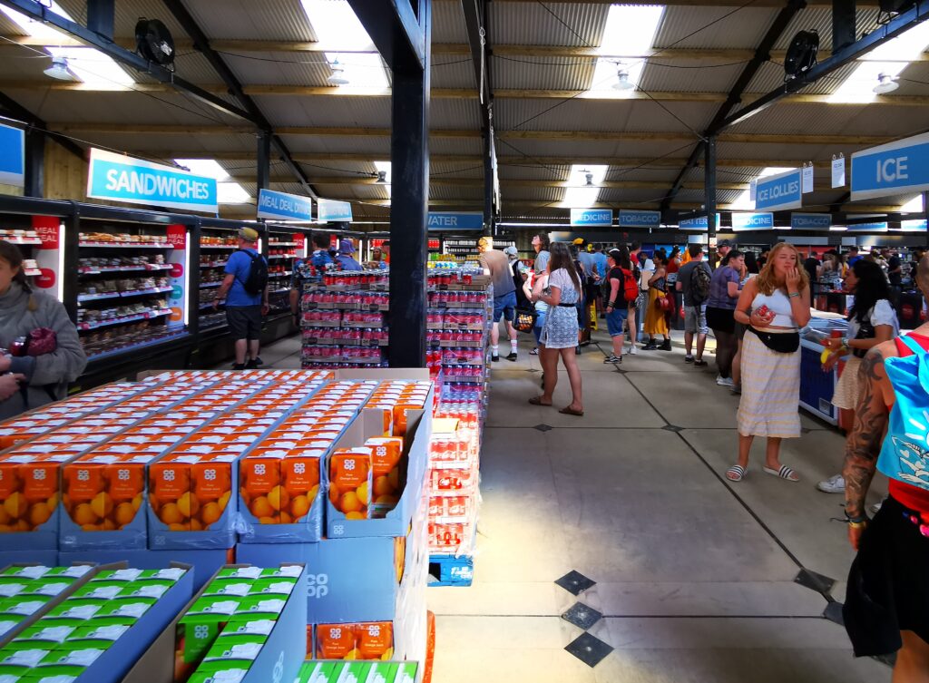 Glastonbury 2019 co-op inside
