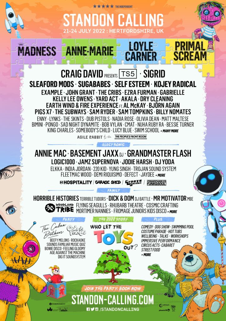 Standon Calling 2022 line up poster Standon Calling 2022 line up poster