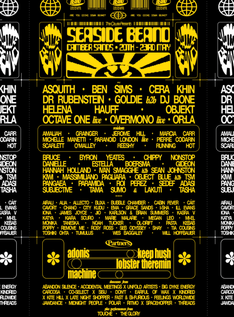 The Cause Seaside Beano line up poster The Cause Seaside Beano line up poster