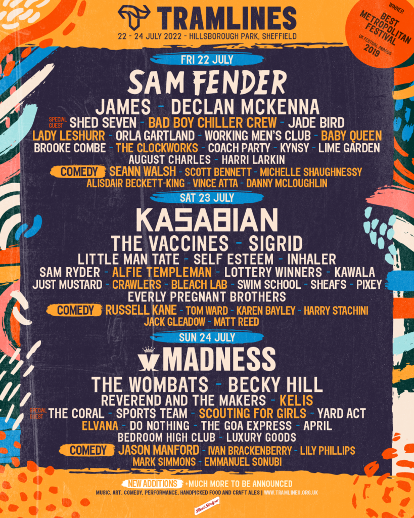 Tramlines 2022 latest line up poster