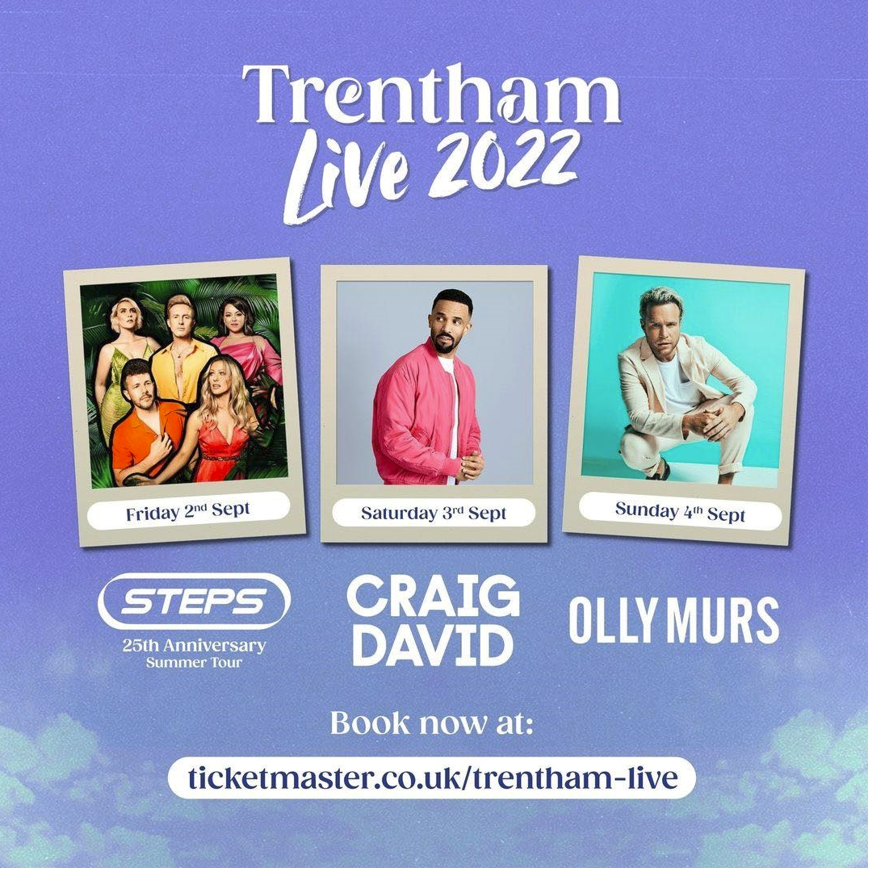 Trentham Live 2022 line up poster headliners Trentham Live 2022 line up poster headliners