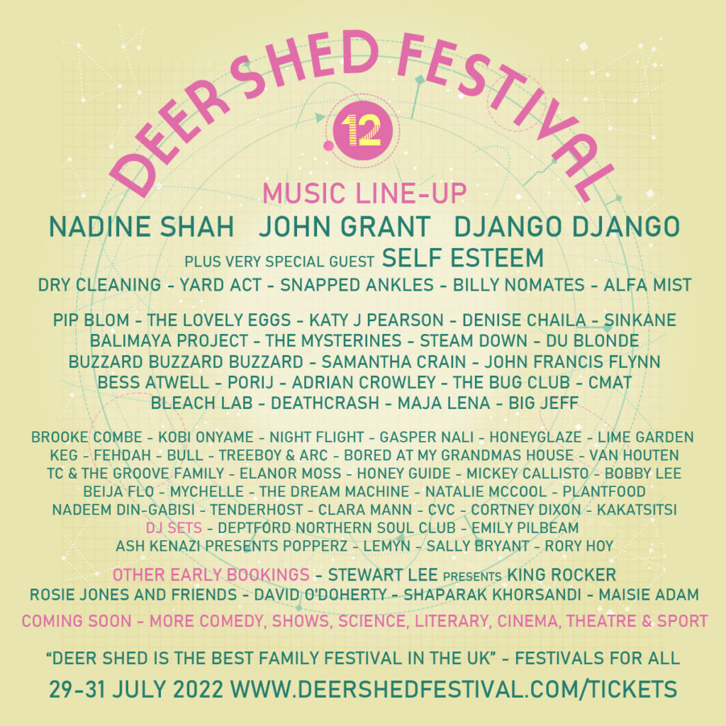 Deer Shed Festival 2022 line-up poster