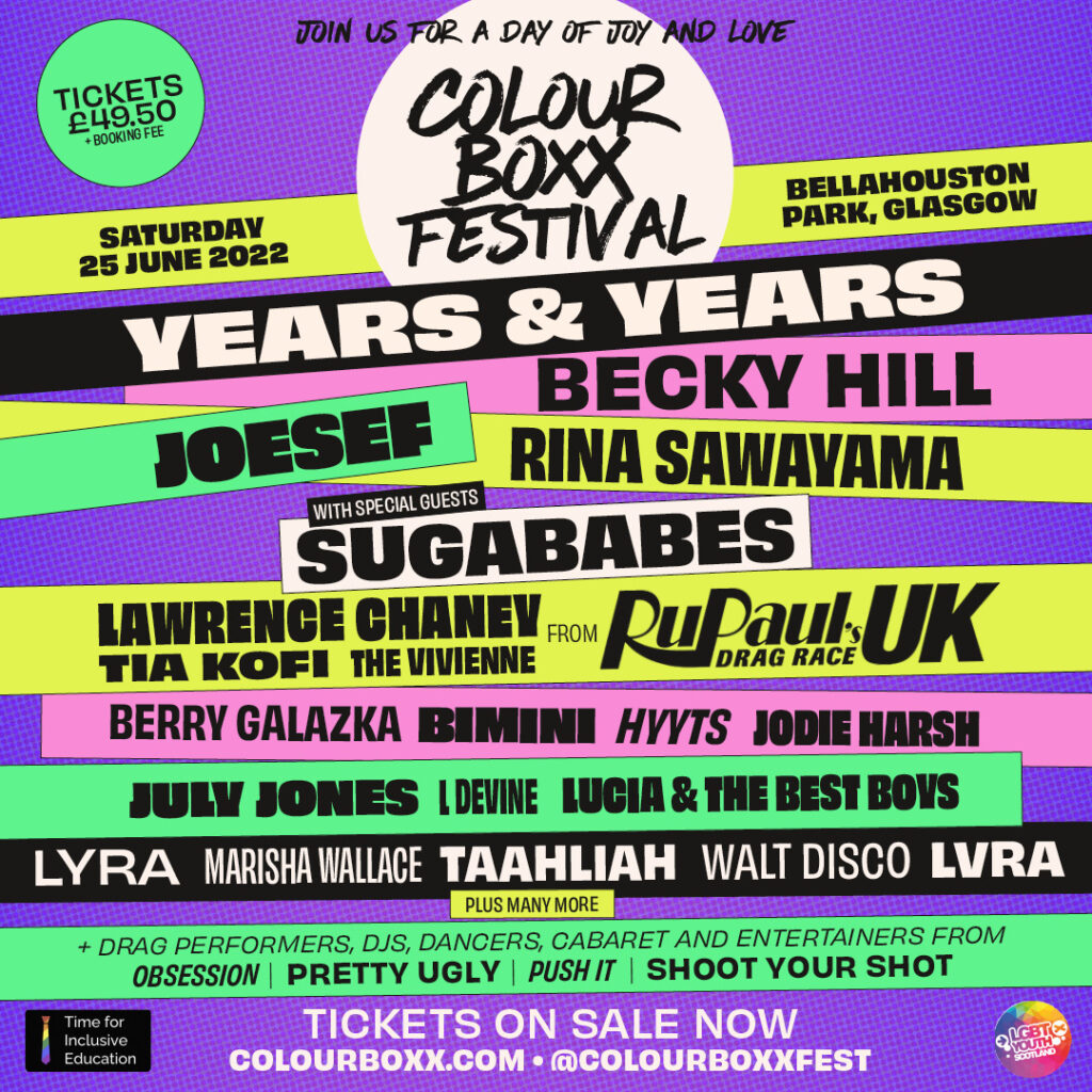 Colourbox 2022 line up poster Colourbox 2022 line up poster