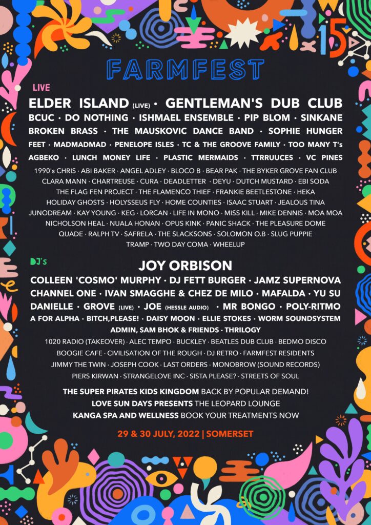 Farmfest 2022 line up poster Farmfest 2022 line up poster
