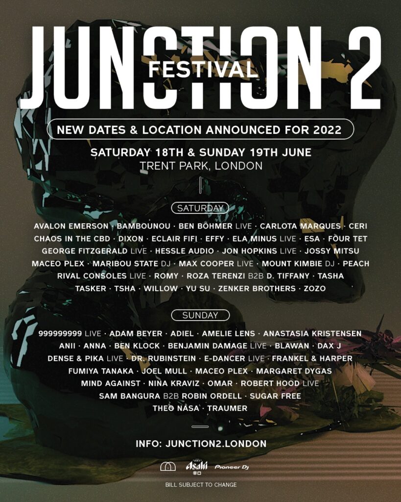Junction 2 latest line up poster 2022