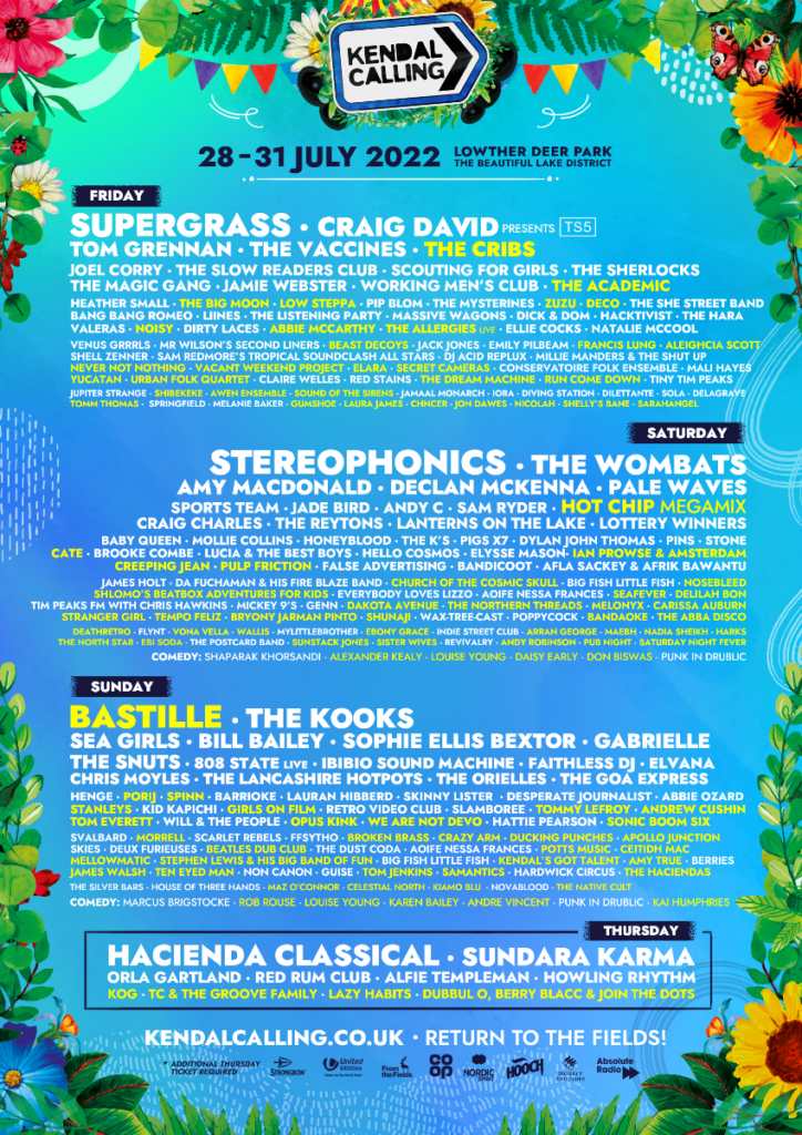 Kendal Calling latest line up poster Kendal Calling latest line up poster