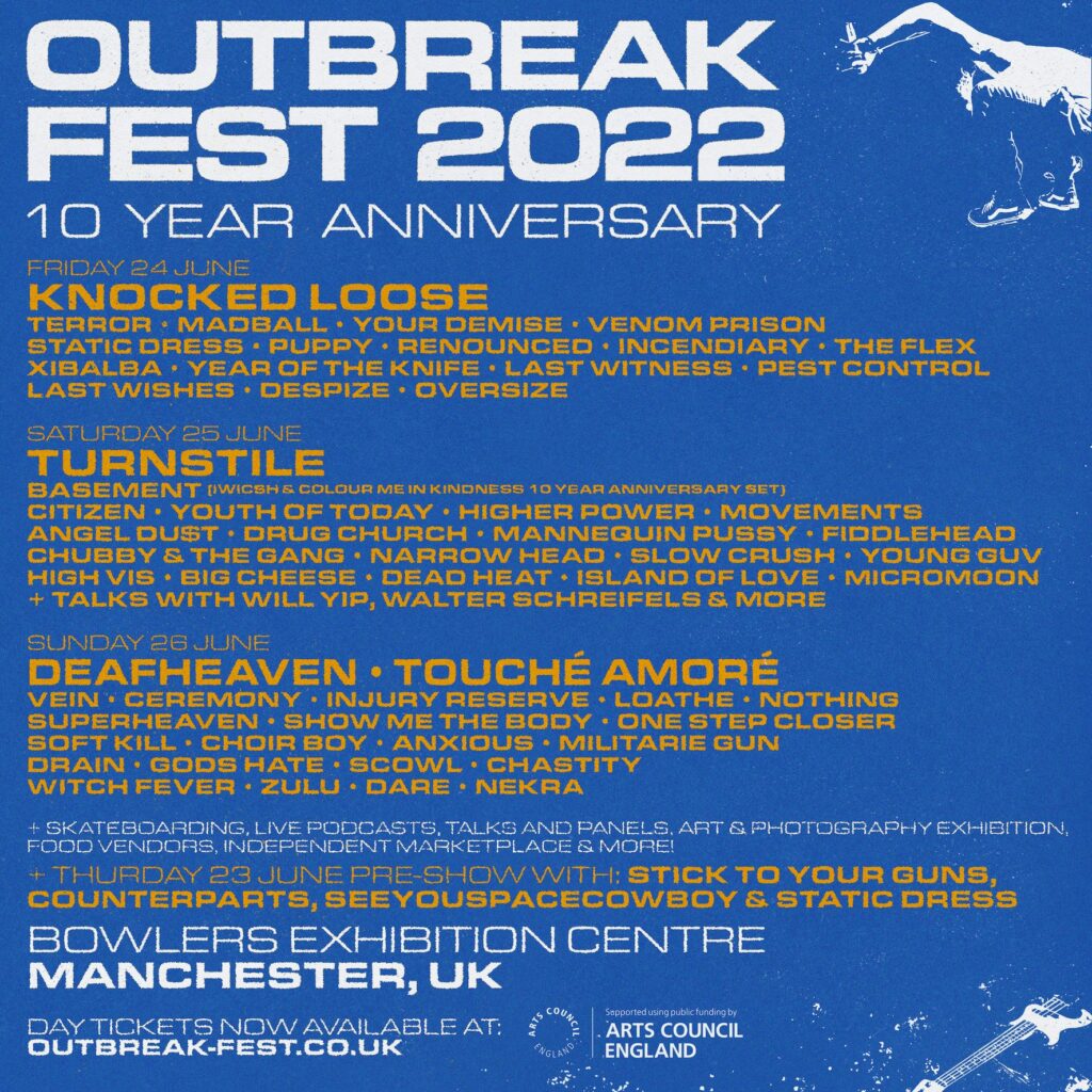 Outbreak Fest day splits 2022 Outbreak Fest day splits 2022