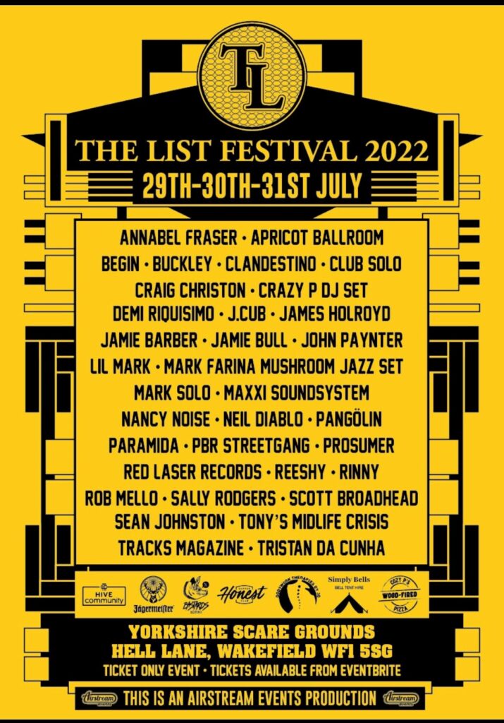 The List Festival 2022 line up poster