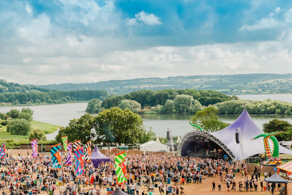 Valley Fest crowd stage lake