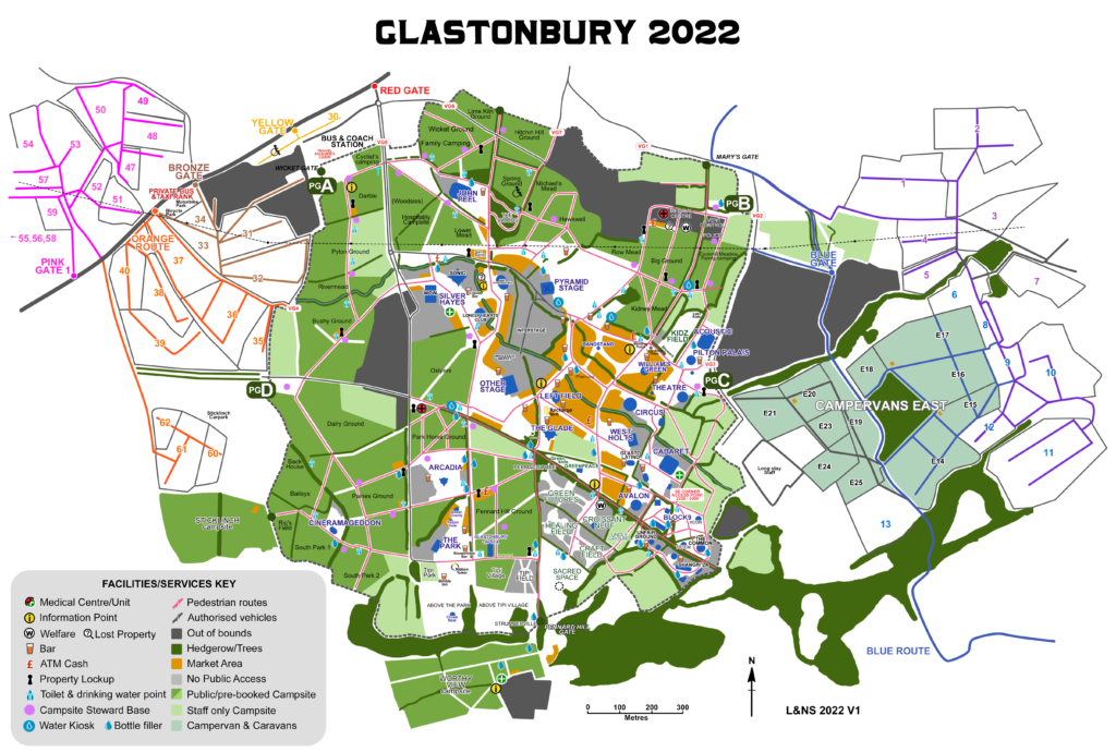 Glastonbury 2022 map Glastonbury 2022 festival map