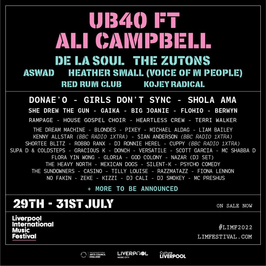 Liverpool International Music Festival 2022 line up poster Liverpool International Music Festival 2022 line-up poster