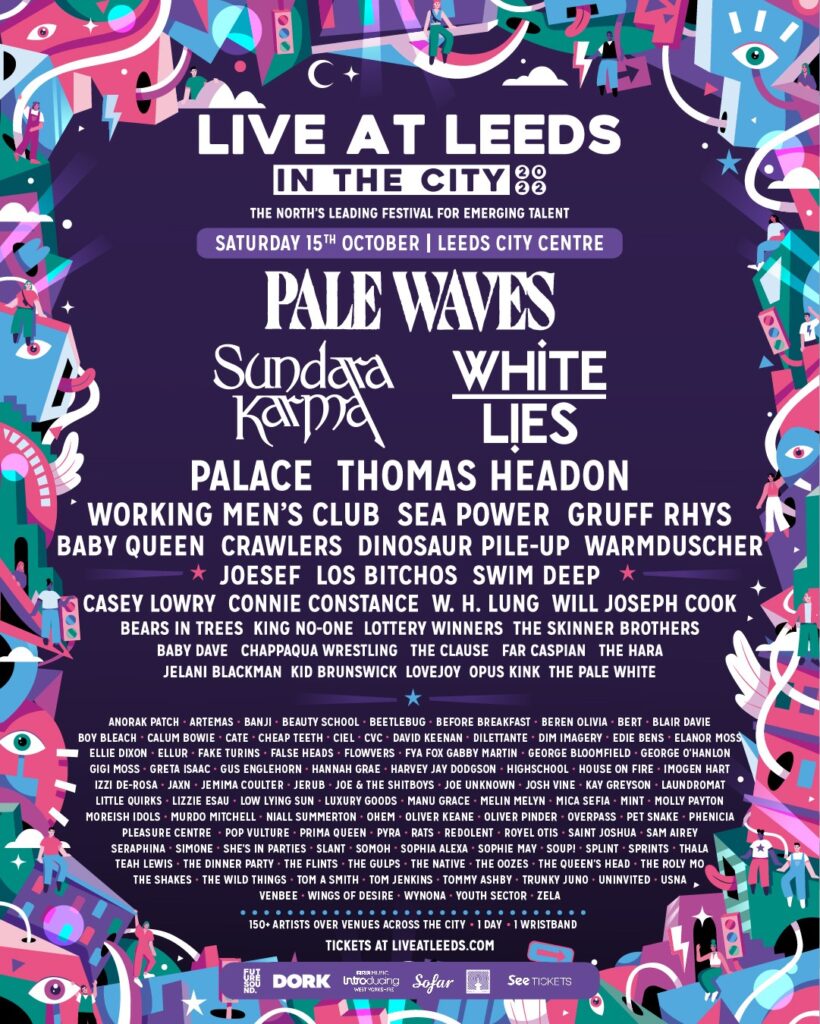 Live at Leeds 2022 line up poster Live at Leeds 2022 line up poster