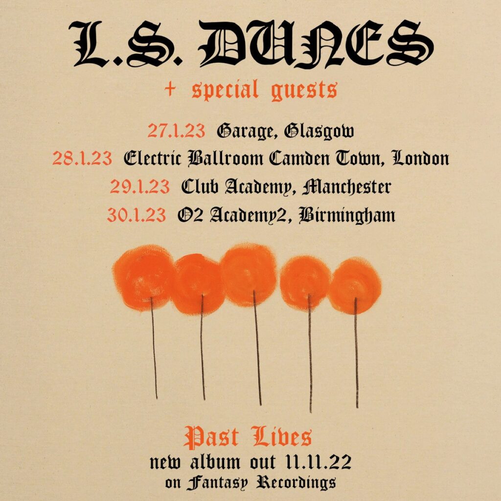 LS Dunes 2023 UK Tour poster
