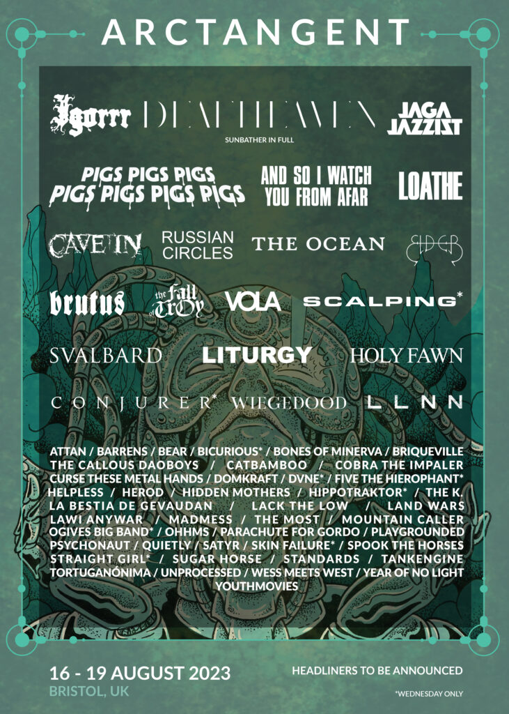Arctangent 2023 line up poster 2