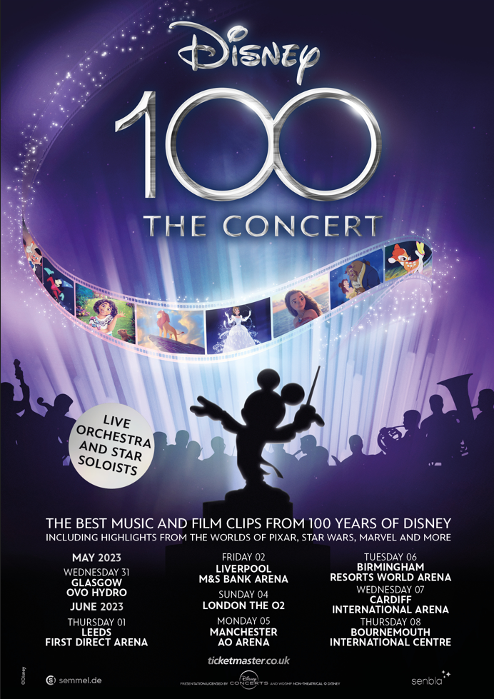 Disney 100 uk tour poster Disney 100 uk tour poster