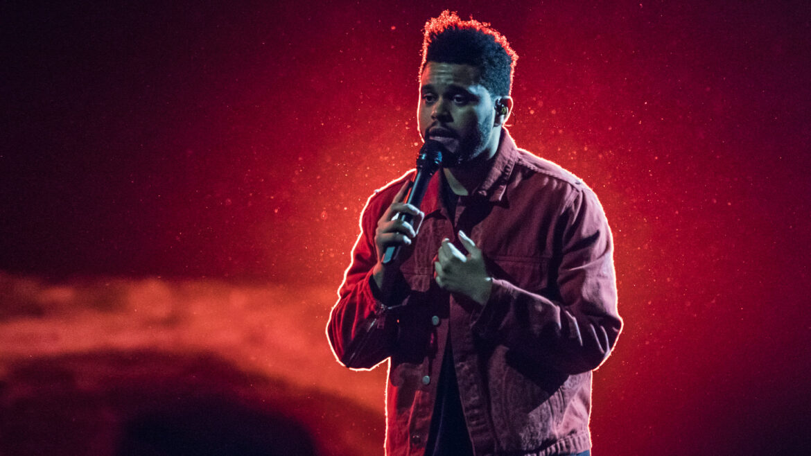 The Weeknd on stage