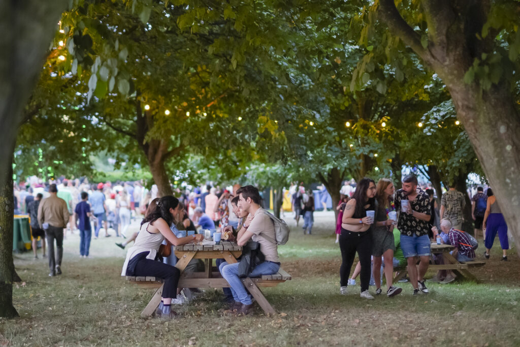 Bilbao BBK Live picnic tables