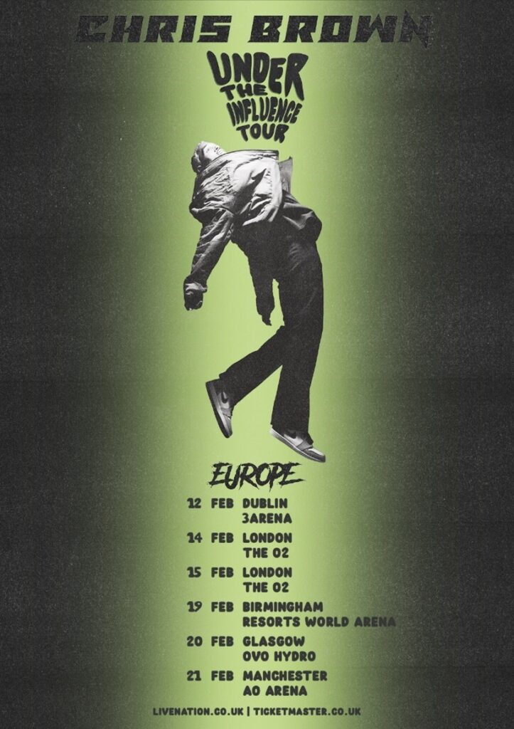 Chris Brown 2023 UK tour poster 1