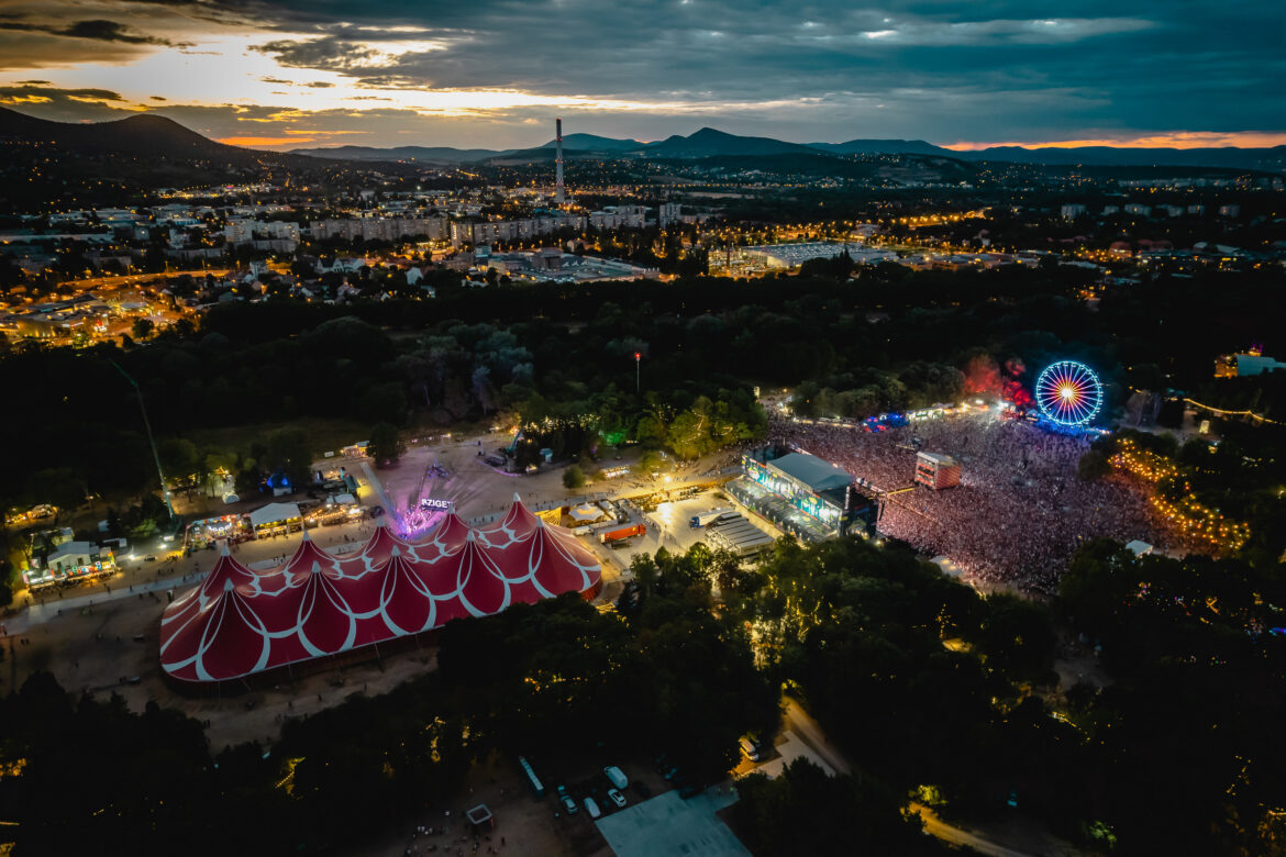 Sziget main stage aerial image