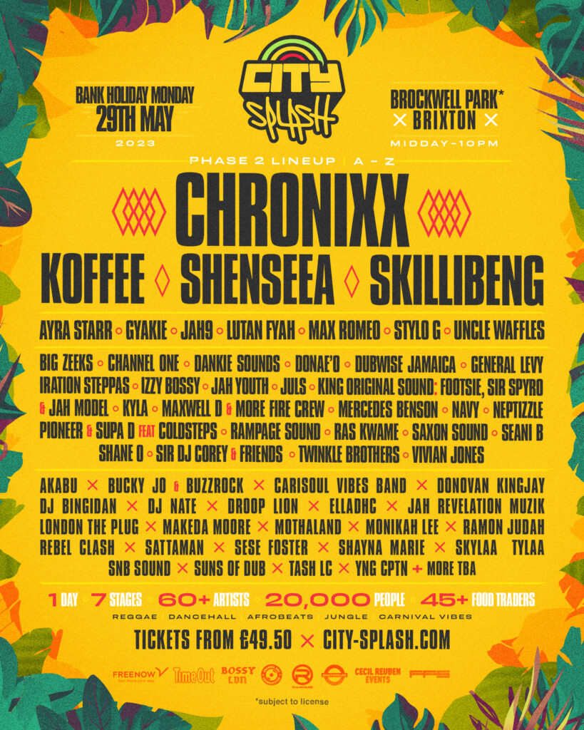 City Splash 2023 latest line up poster City Splash 2023 latest line-up poster