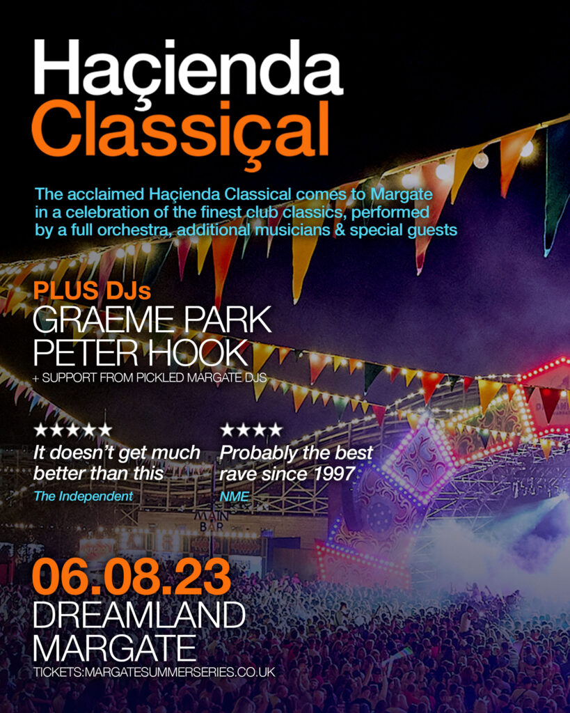 Hacienda Margate 4x5 Margate Summer Series Dreamland Hacienda Classical poster 2023