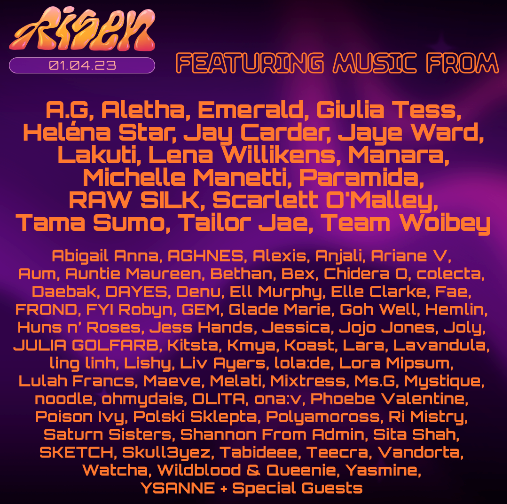 Risen 2023 line-up poster