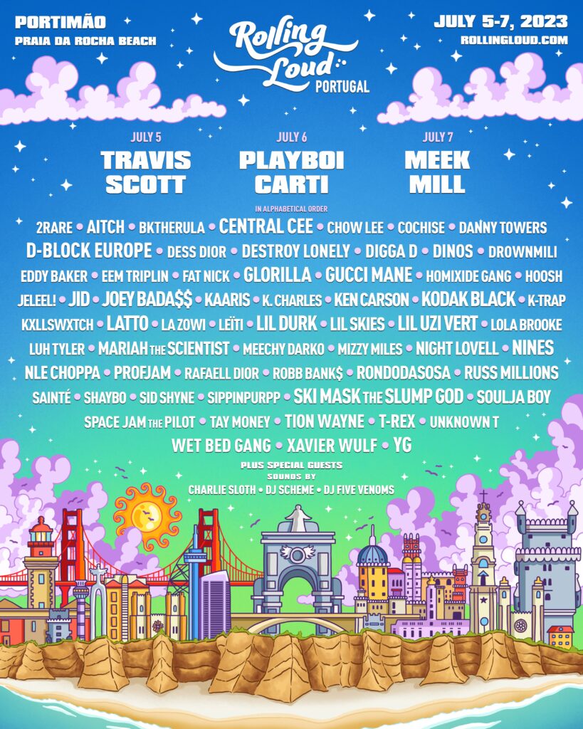 Rolling Loud 2023 line up poster Rolling Loud 2023 line up poster
