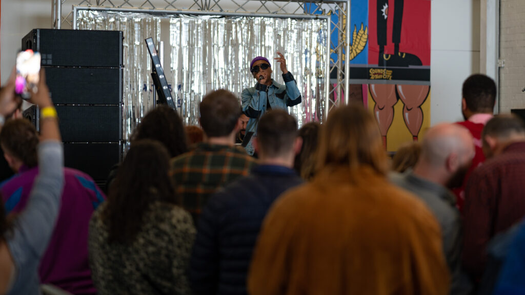 SFTOC2022 Oneda at Regent Trading Estate CREDIT Breige Cobane Sounds from the Other City crowd and small stage