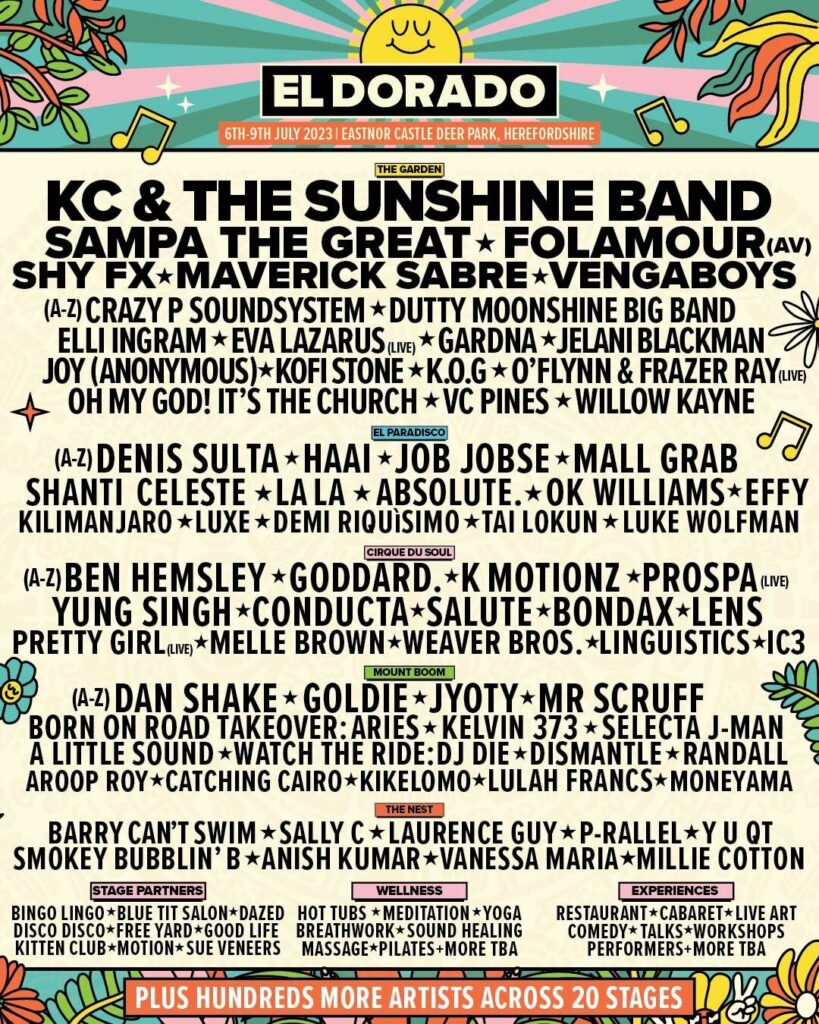 El Dorado 2023 line-up poster