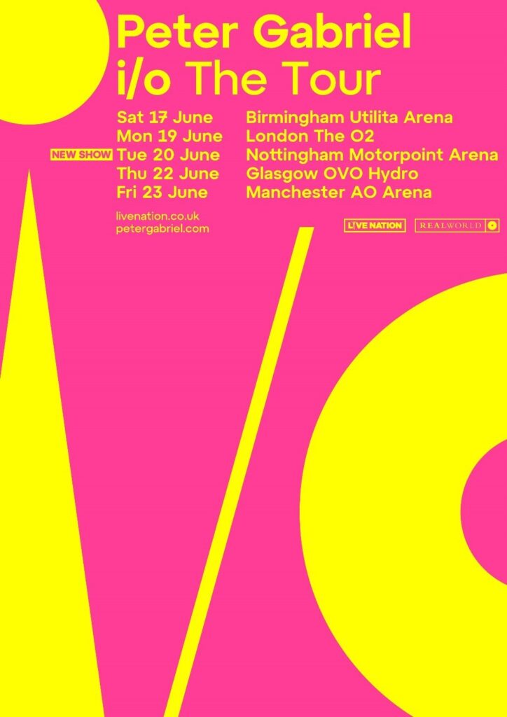 Peter Gabriel tour poster updated Peter Gabriel tour poster updated