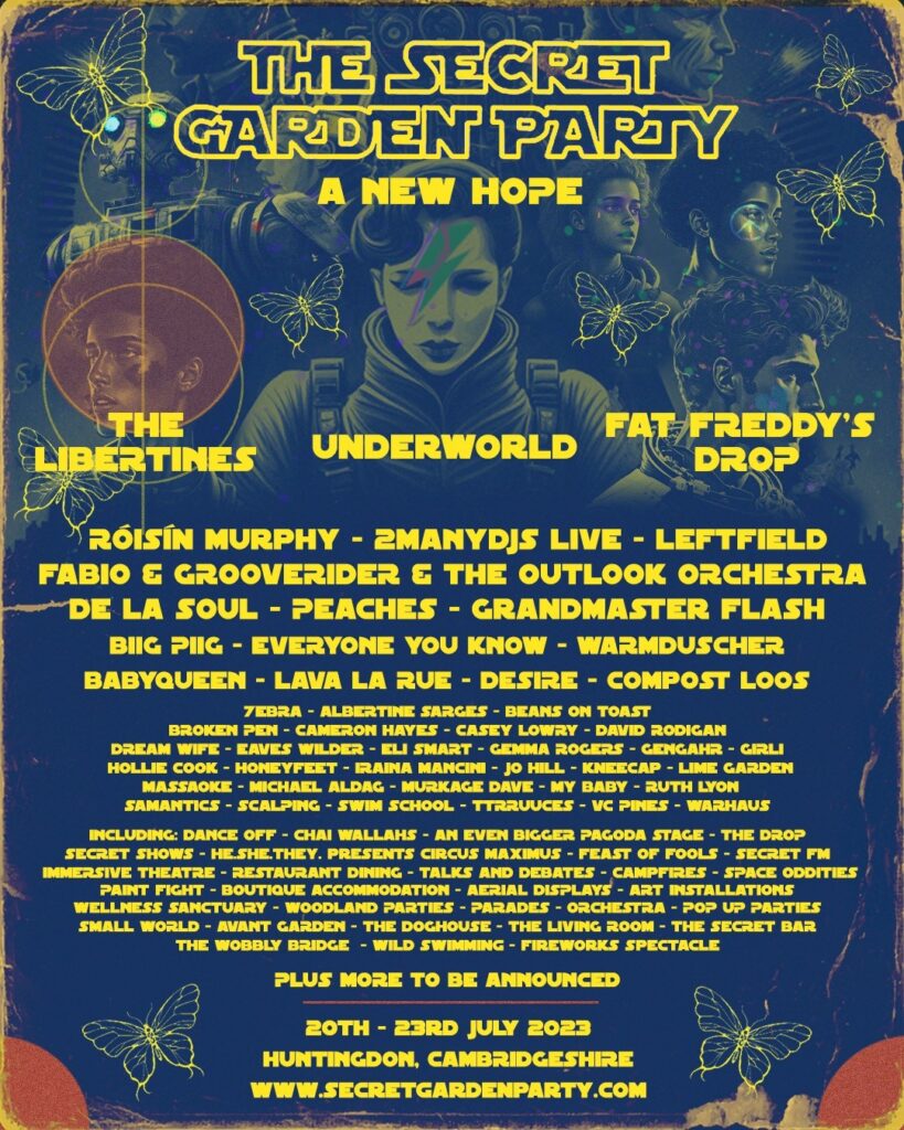 Secret Garden Party 2023 line-up poster