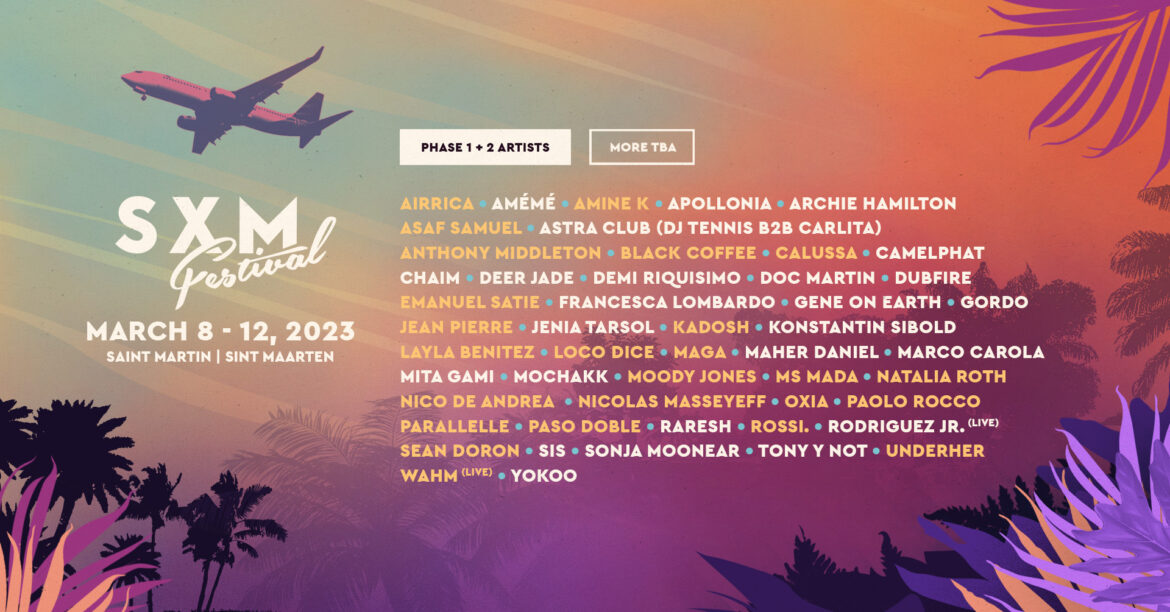 SXM23 line-up poster banner