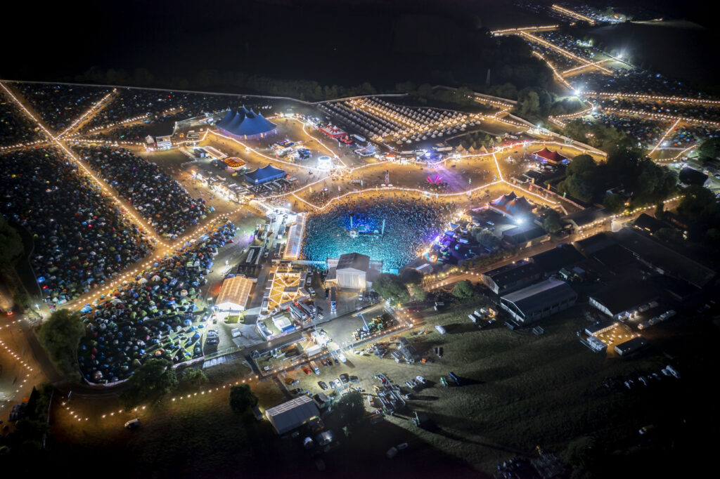 Truck Festival drone shot night