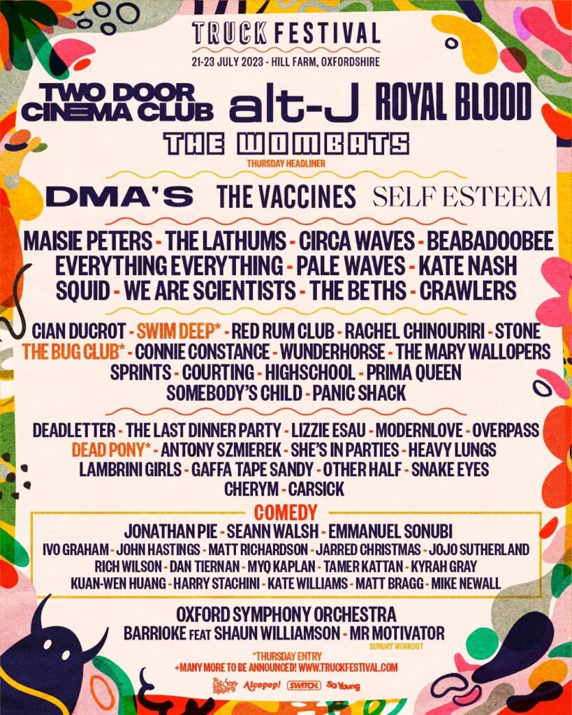 Truck Festival line up poster 2023