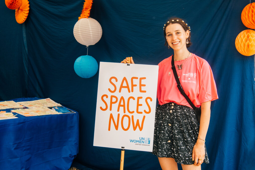 Truck Festival safe spaces now sign