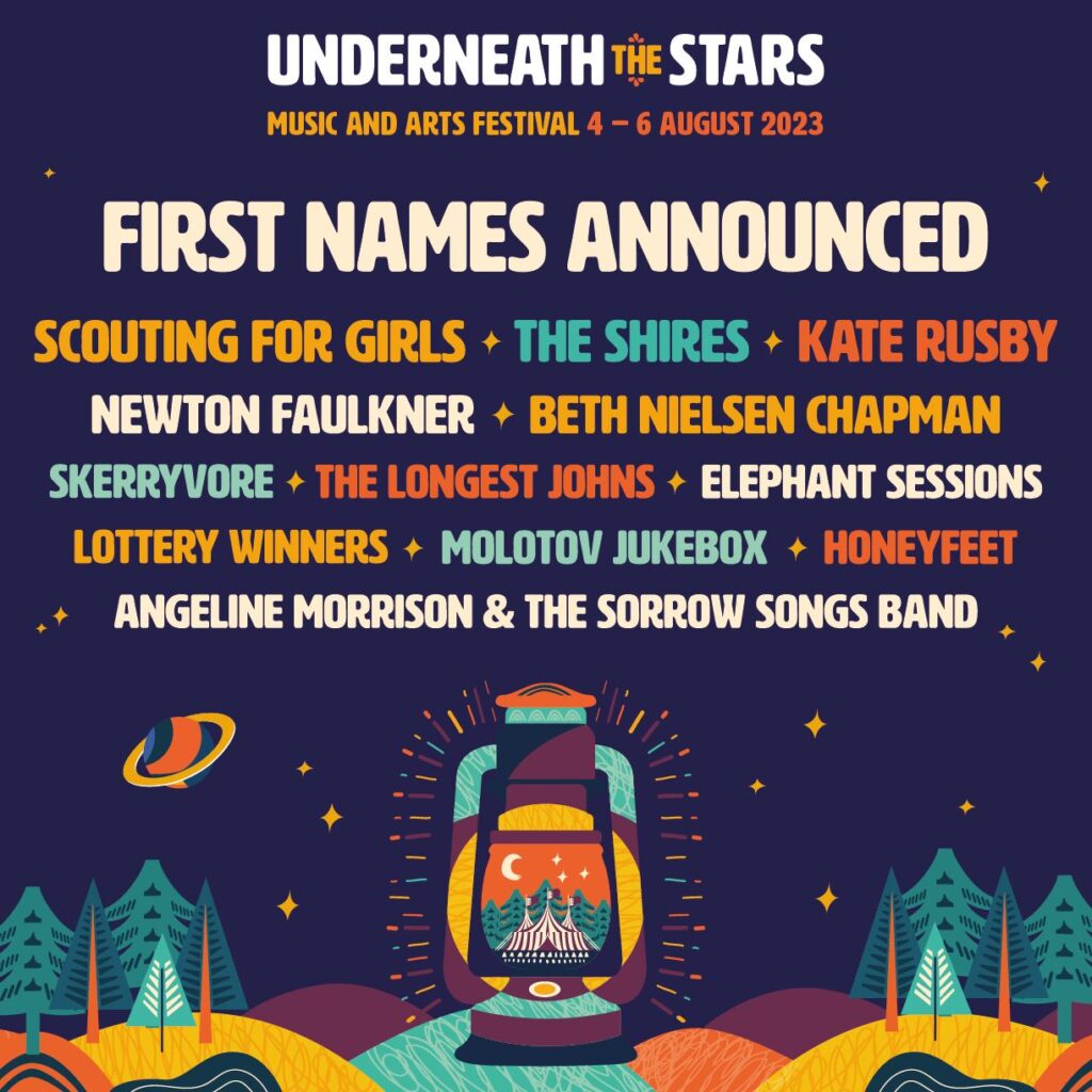 Underneath the stars 2023 line up poster Underneath the stars 2023 line-up poster