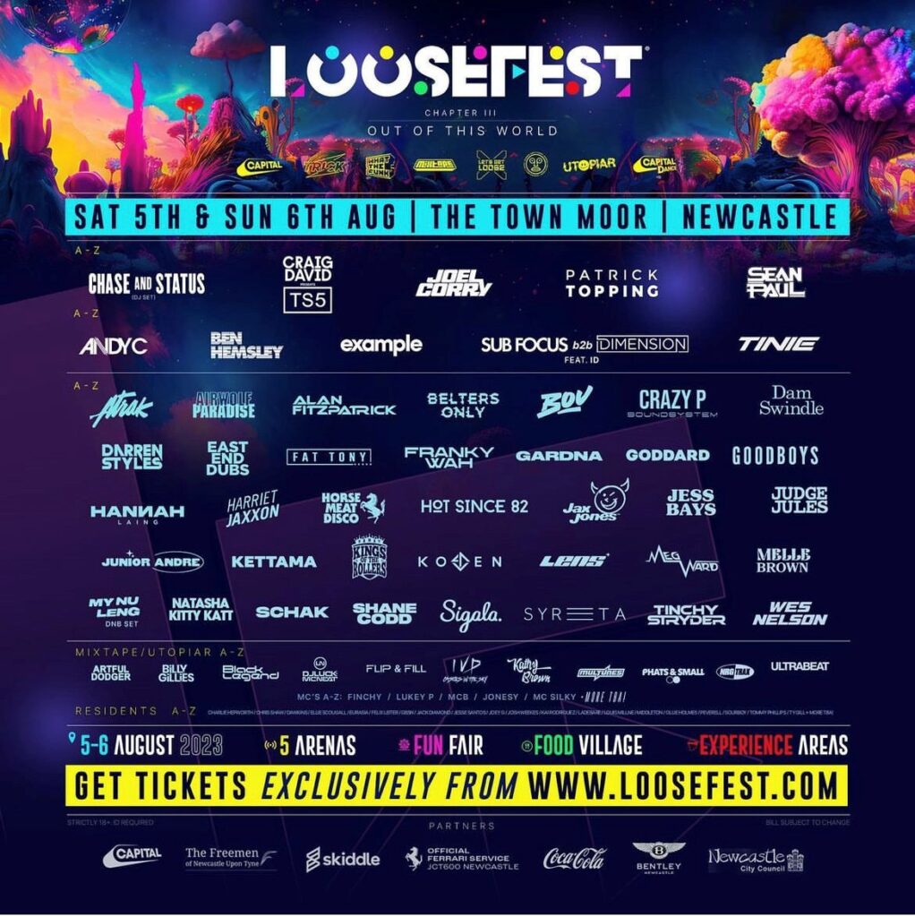 loosefest Loosefest 2023 line-up poster