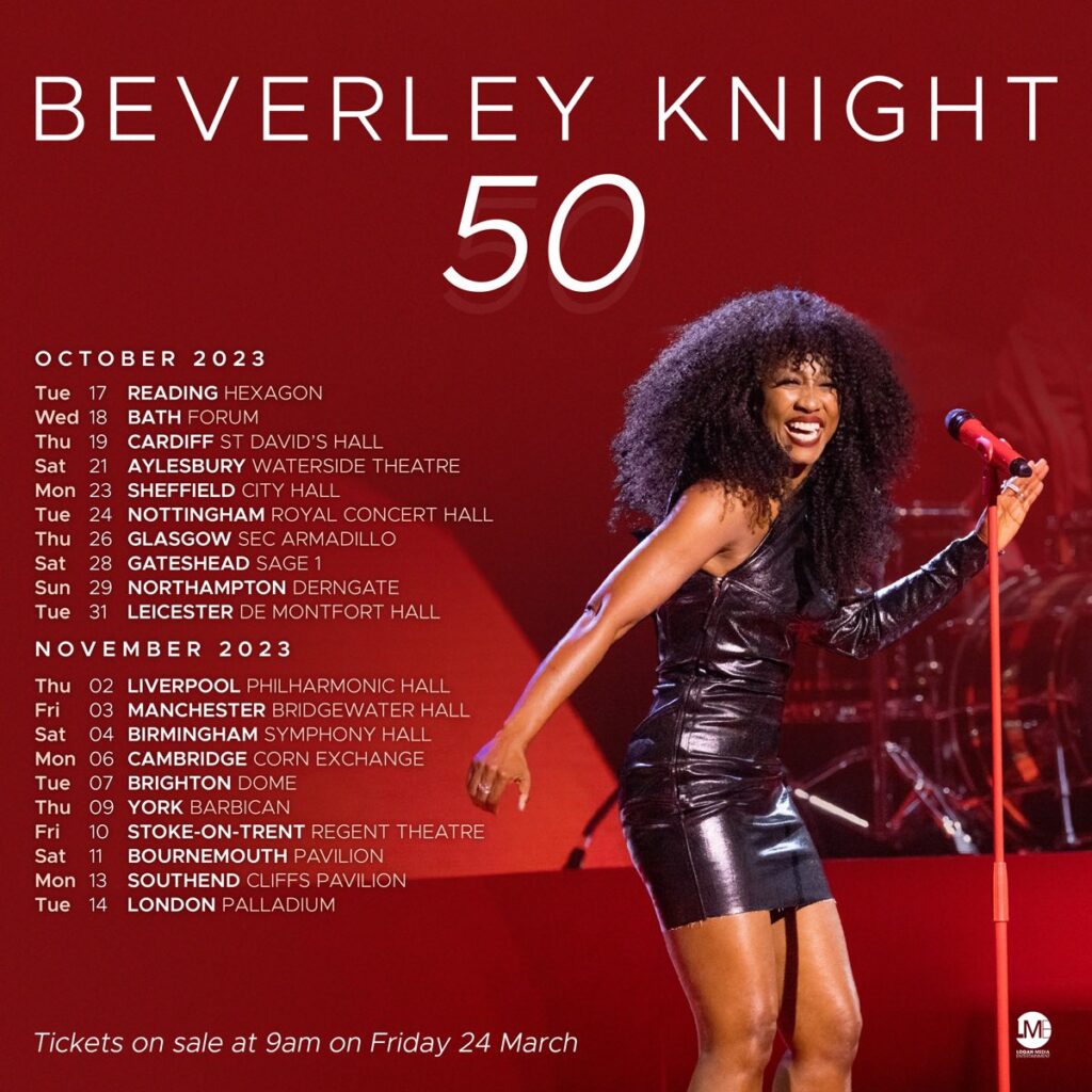 Beverley Knight UK tour poster 2023 Beverley Knight UK tour poster 2023