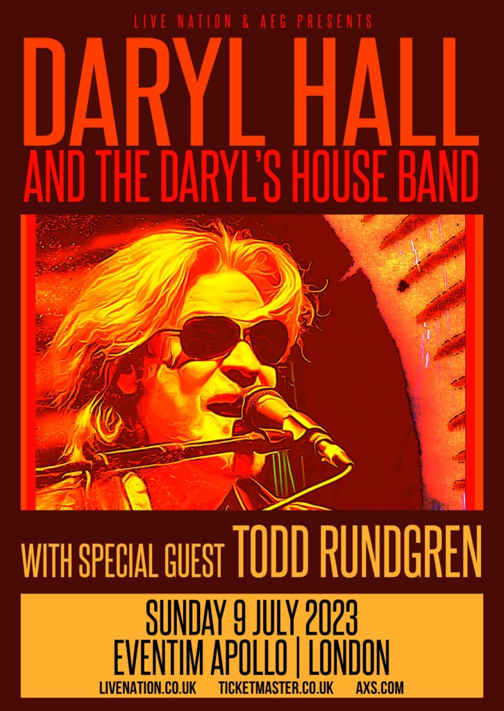 Daryl Hill London poster Daryl Hall London Apollo poster