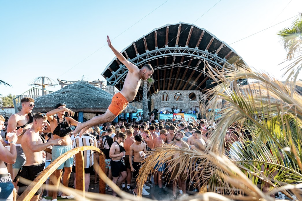 Hideout beach party crowd Hideout beach party crowd