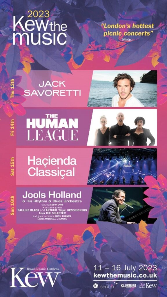 Kew The Music 2023 line-up poster