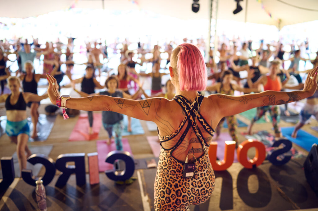 SoulCircus Glastonbury pop-up hotel yoga