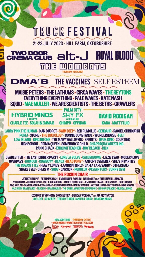Truck Festival 2023 latest line-up poster