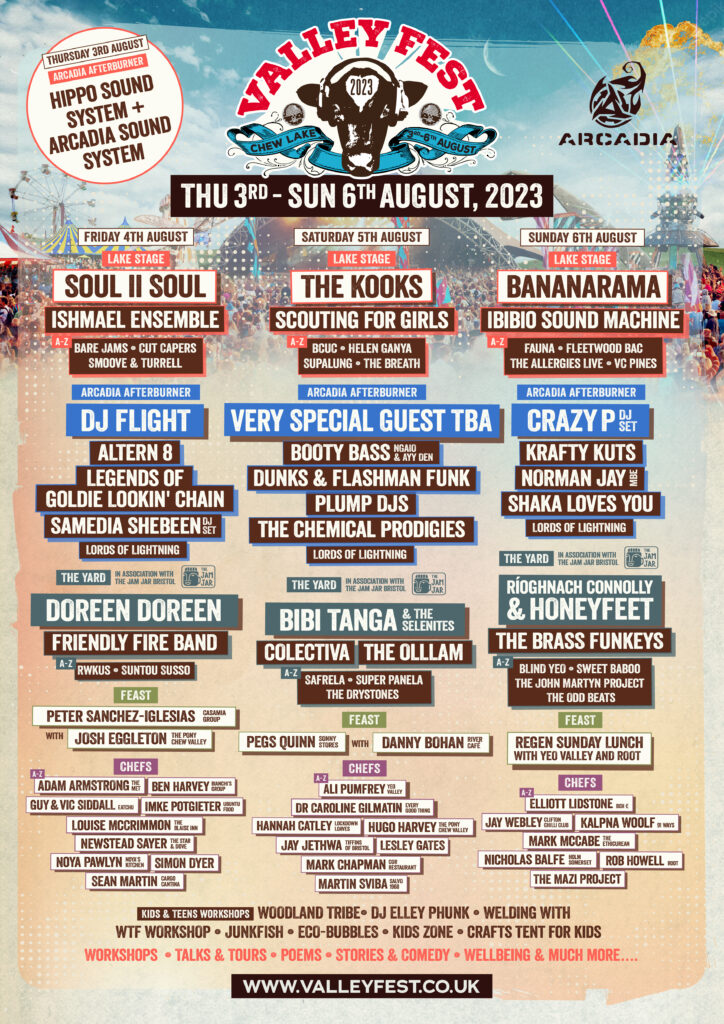 Valley Fest 2023 full line-up poster