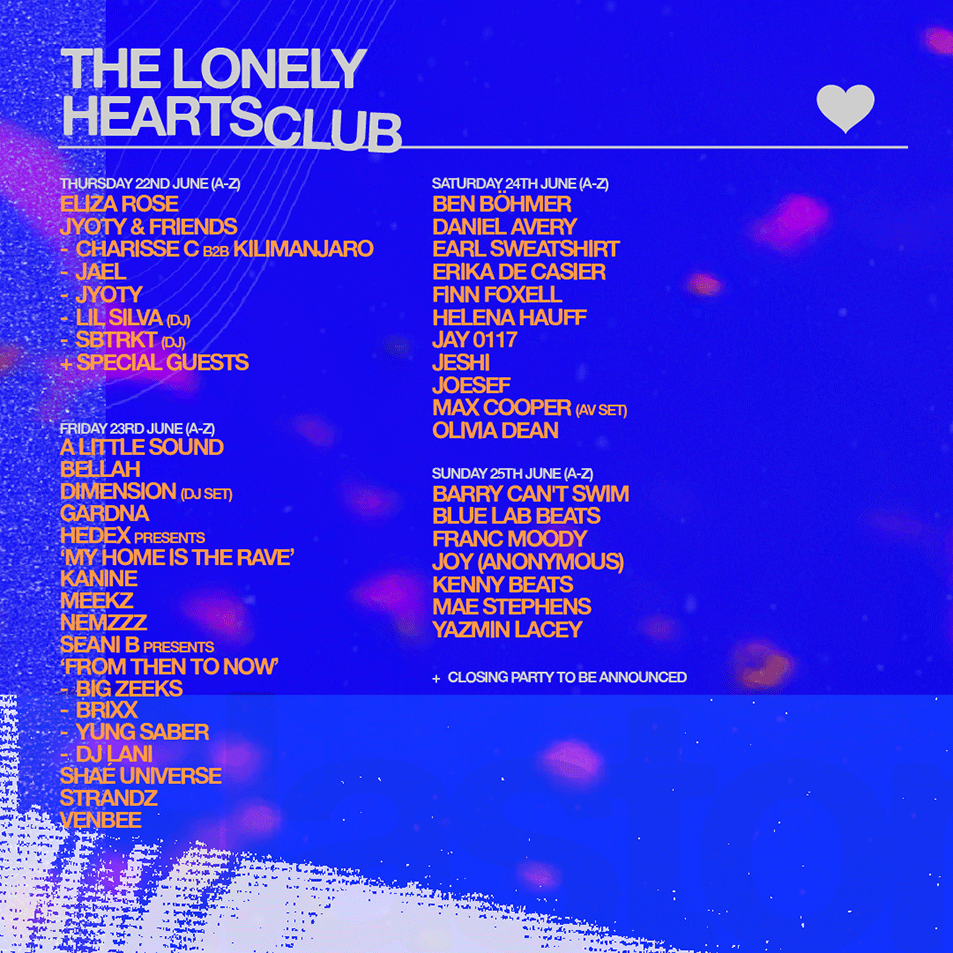 Glastonbury 2023 The Lonely Hearts Club line up poster Glastonbury 2023 The Lonely Hearts Club line-up poster