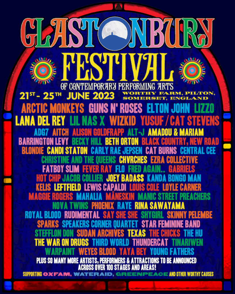 Glastonbury 2023 v3 line-up poster final