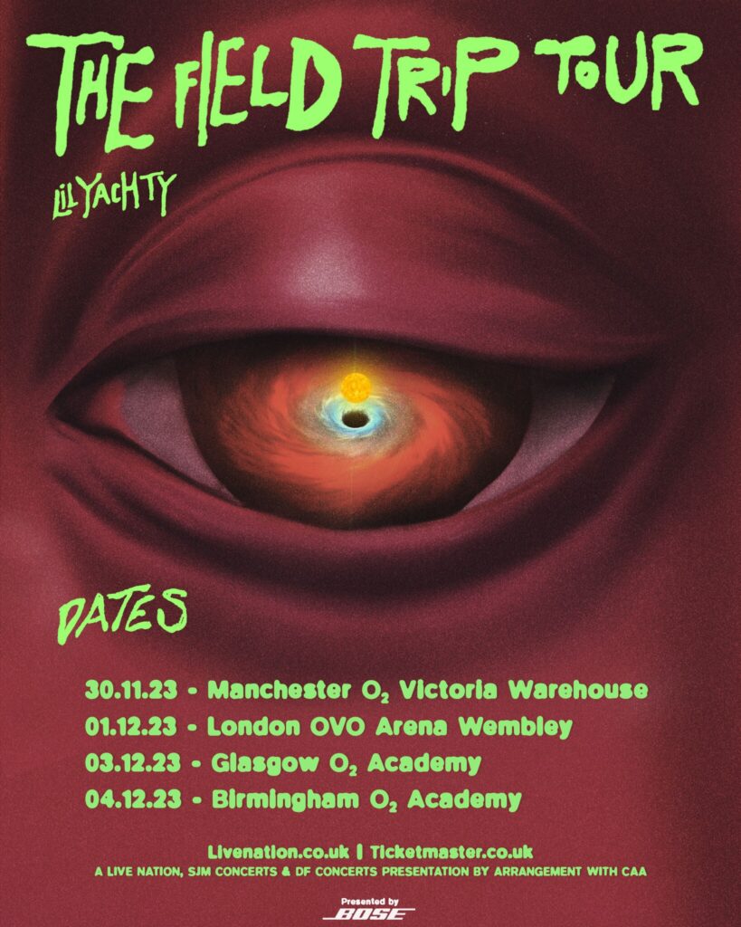 Lil Yachty Field Trip Tour UK poster 2023 Lil Yachty Field Trip Tour UK poster 2023