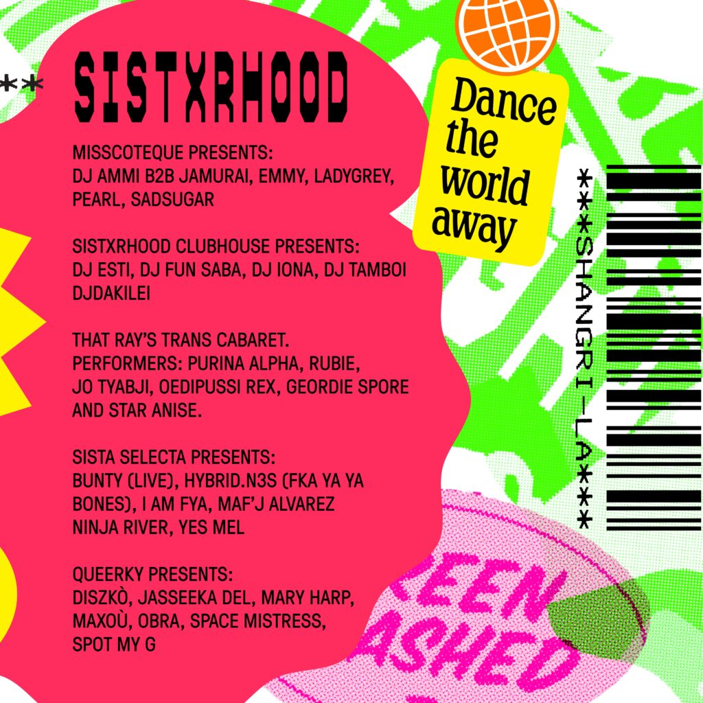 Glastonbury 2023 Sistxrhood line-up poster