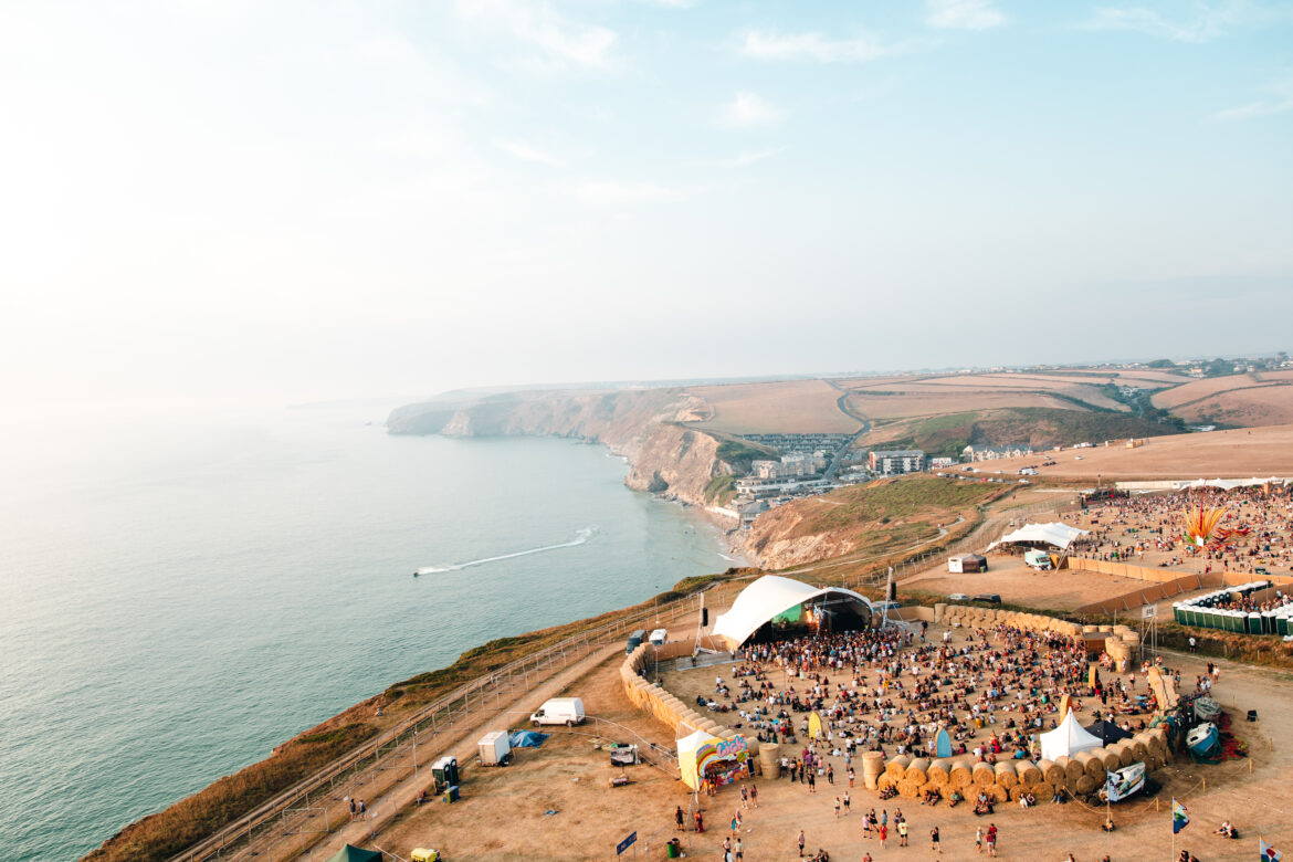 Boardmasters stage sea beach aerial credit Sophie Boardmasters